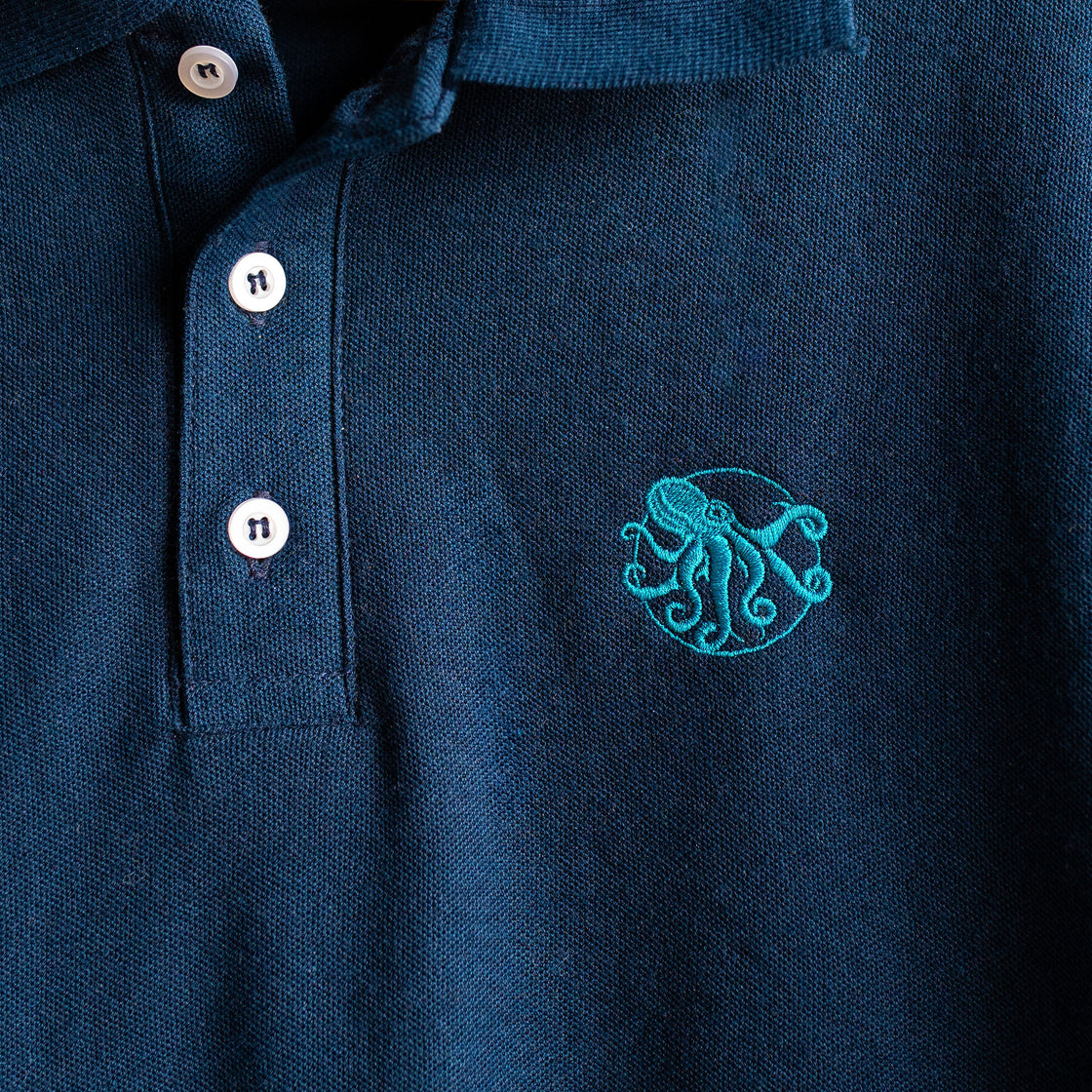 Embroidered Polo - Octopus