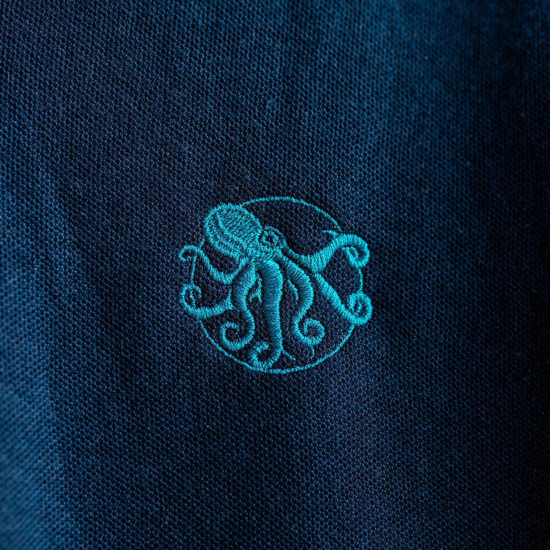 Embroidered Polo - Octopus